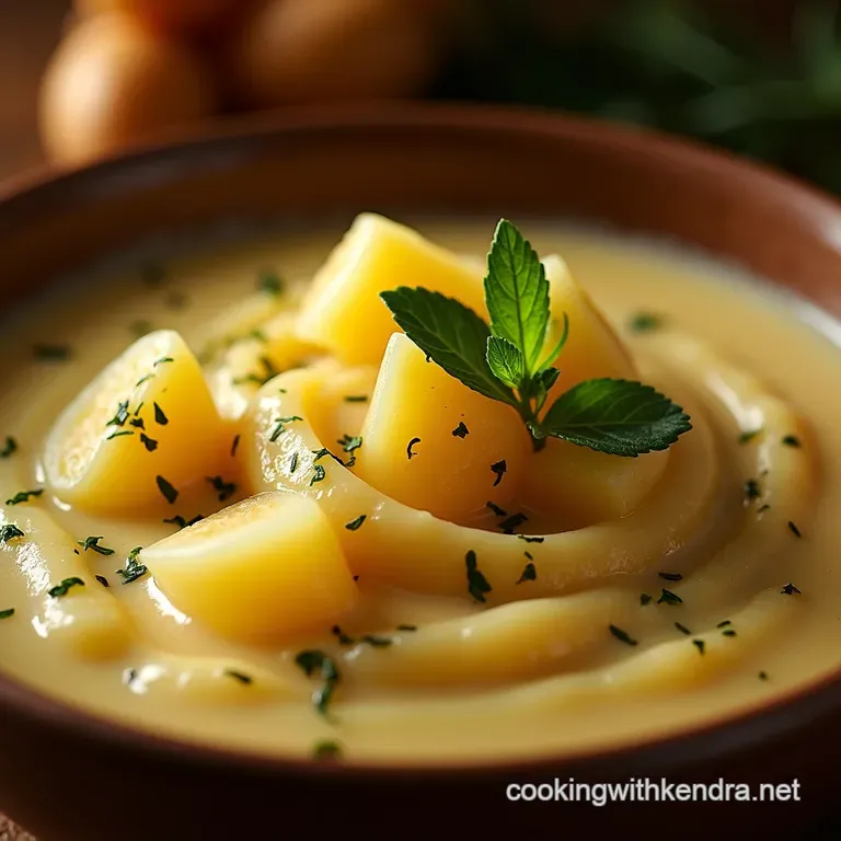 Velvet Dream the Silkiest Rich Potato and Leek Soup presentation