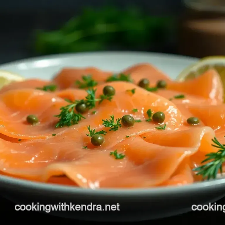 Silky Salmon Carpaccio with Citrus and Herb Dressing