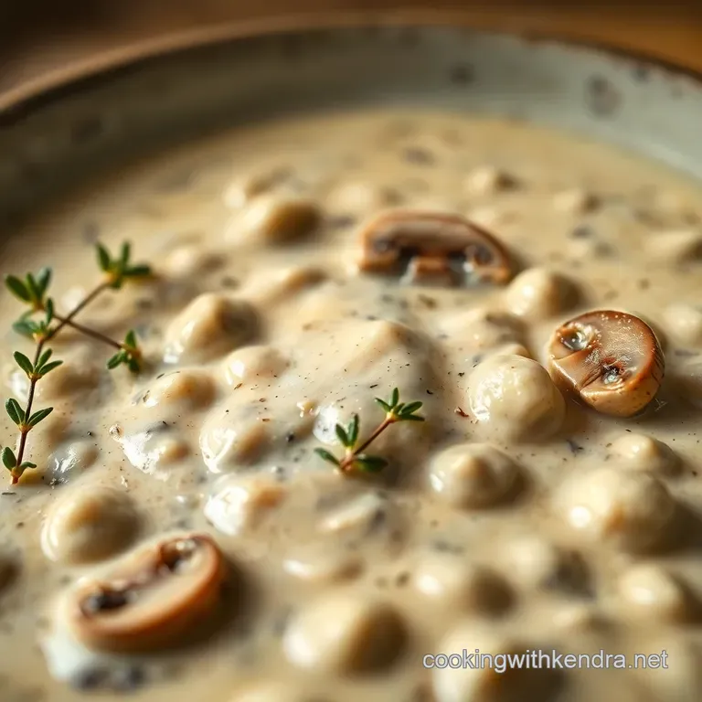 Silky Smooth & Savory: Gluten-Free Cream of Mushroom Soup presentation