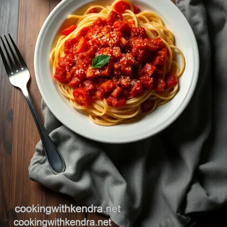 Simple Capellini Pomodoro: A Fresh Twist on Classic Pasta presentation