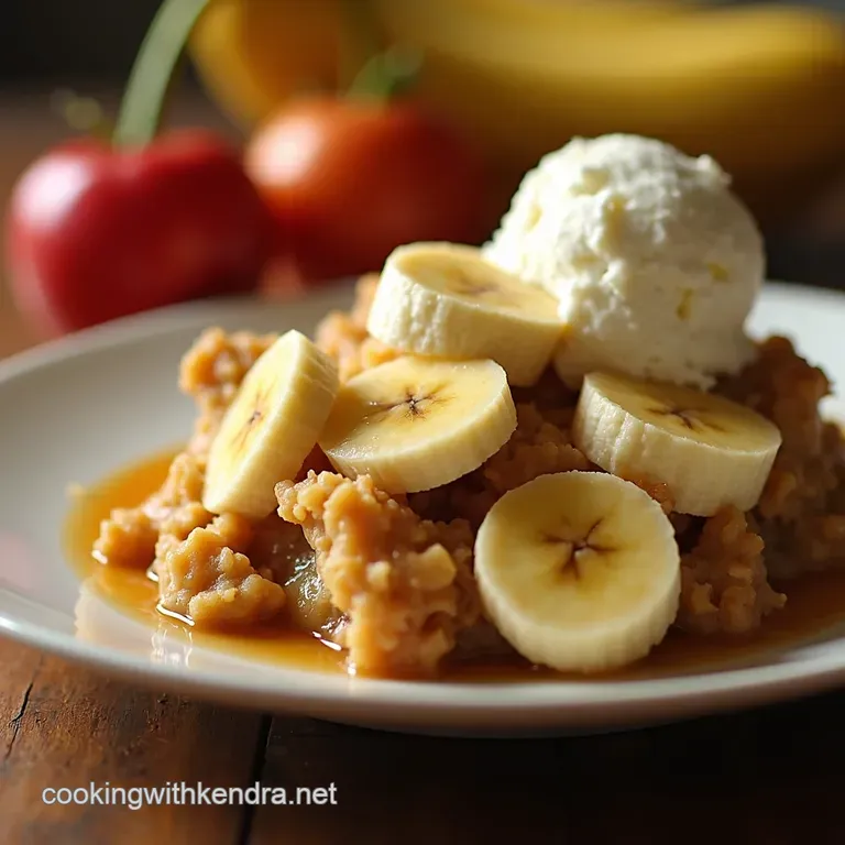 Simply Scrumptious Banana Cobbler presentation