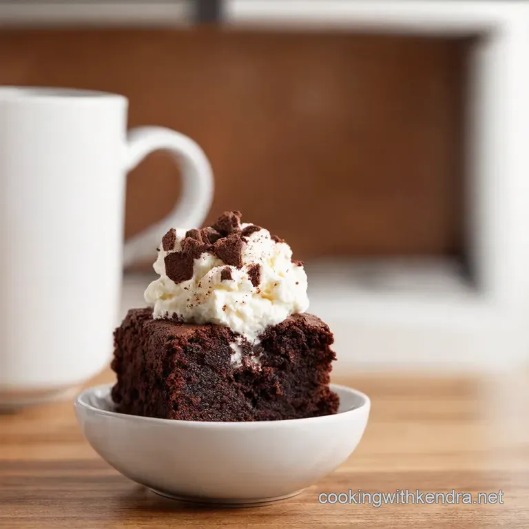 Singleserving Chocolatey Cottage Cheese Mug Brownie presentation