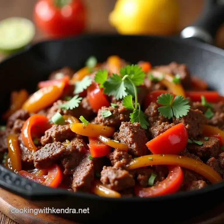 Sizzling Skillet Beef Fajitas Fiesta Night Done Right presentation