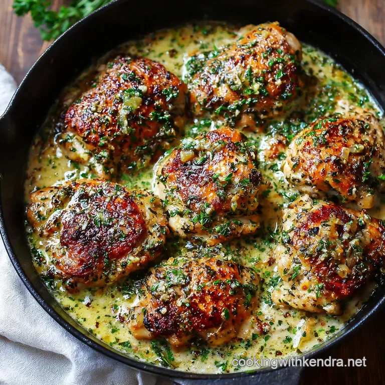Skillet Chicken with Garlic Herb Butter Sauce: Ready in 30 Minutes! presentation