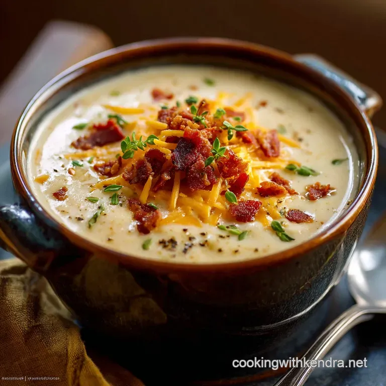 Slow Cooker Baked Potato Soup: Ultimate Cheesy Comfort presentation