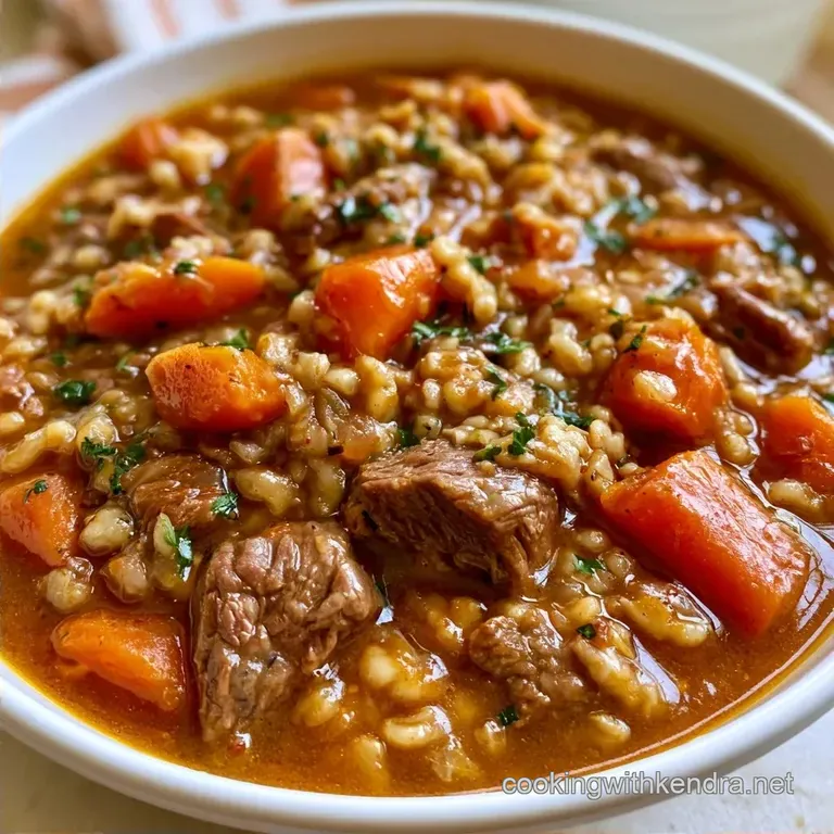 Hearty Slow Cooker Beef Vegetable Barley Soup