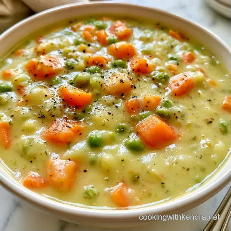 Velvety pale-orange soup in a white ceramic bowl topped with a cream swirl and fresh green parsley sprigs.
