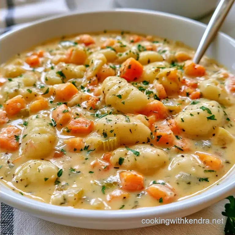 Creamy Slow Cooker Gnocchi Soup Vegetarian