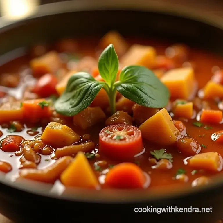 The Set It and Forget It Slow Cooker Minestrone a Hearty Italian Classic presentation