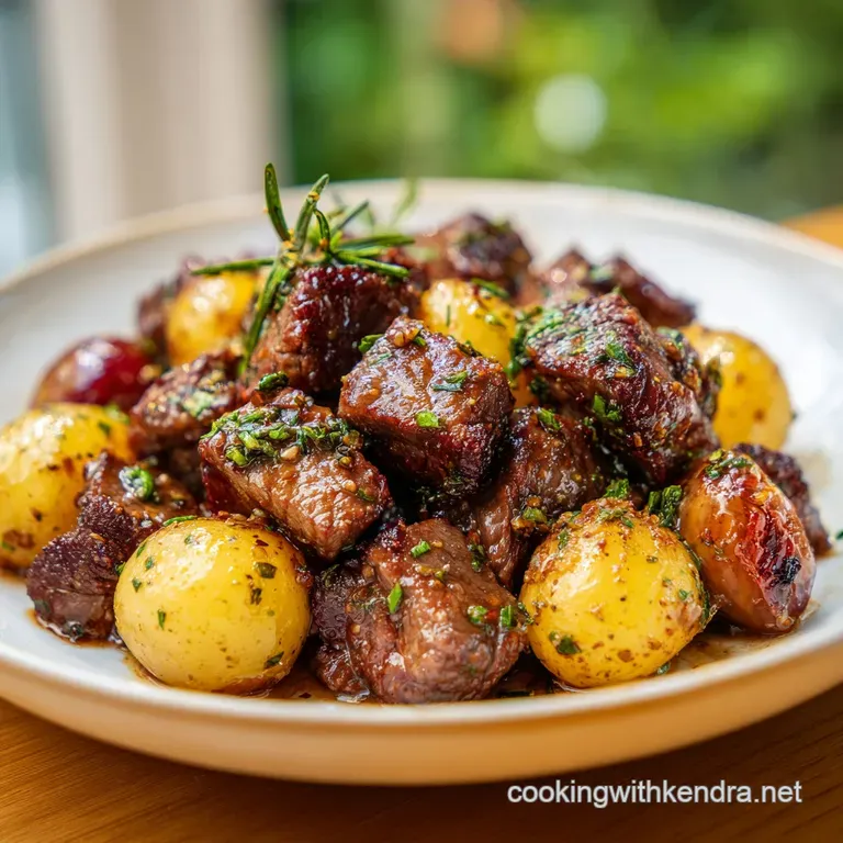 Slow Cooker Garlic Butter Steak Bites and Potatoes