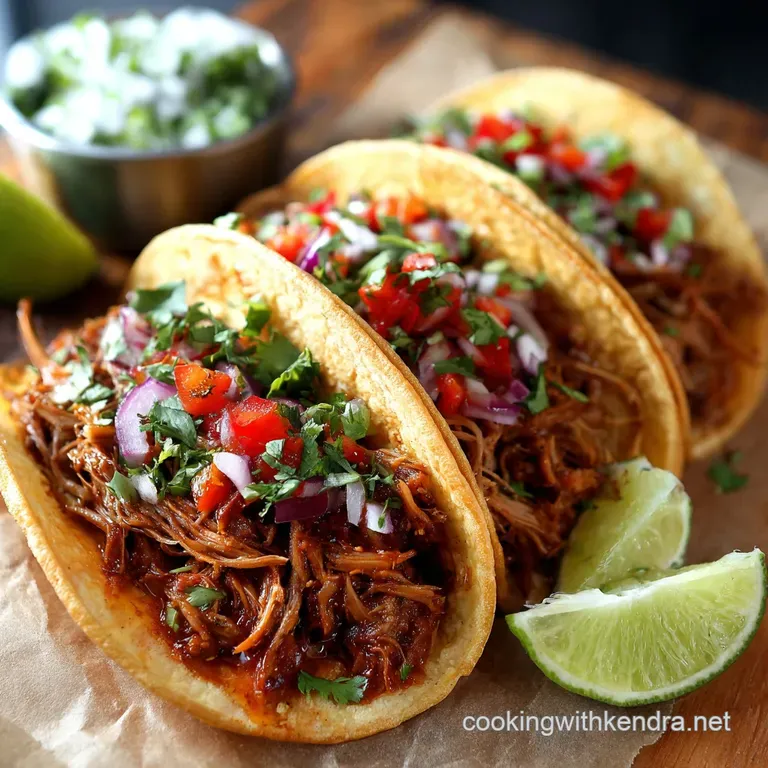 Slow Cooker Sweet Pork Barbacoa Tacos: Faff-Free and Melt-In-Your-Mouth presentation