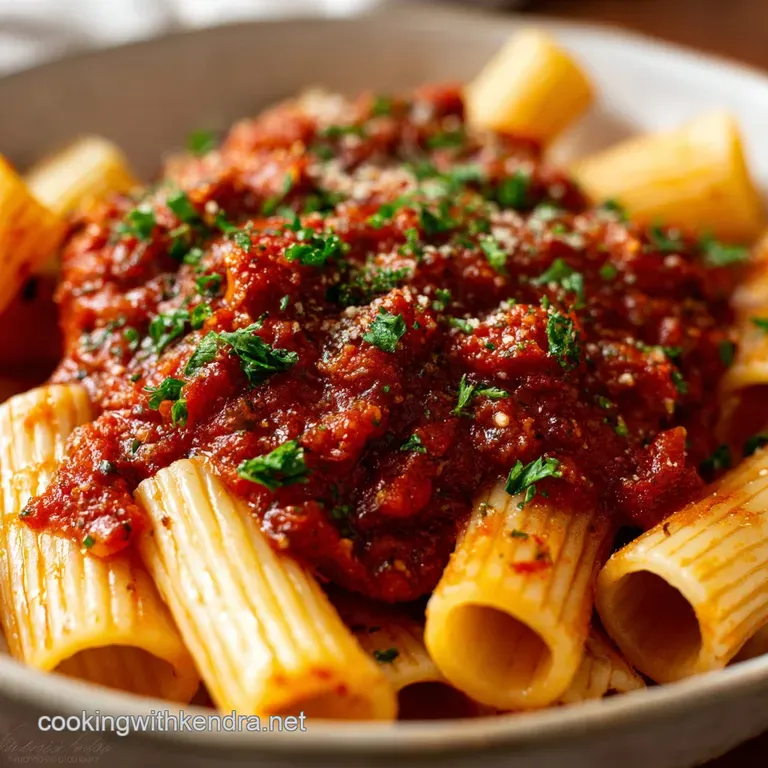 Italian Pasta Sauce: Chefs Signature Slow-Simmered Tomato Sugo presentation