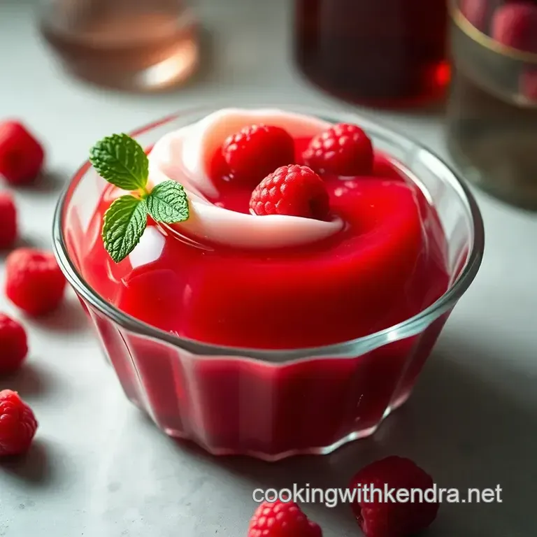 Sparkling Raspberry Rosé Jelly presentation