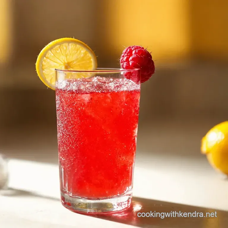 Sparkling Raspberry Spiked Lemonade presentation