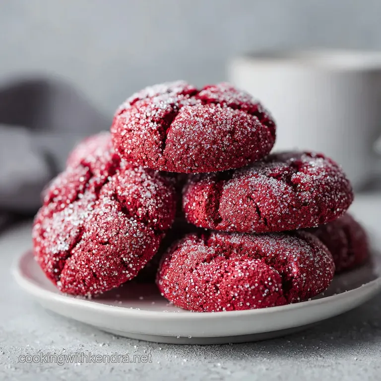 Sparkly Red Velvet Cookies: Creamy and Decadent