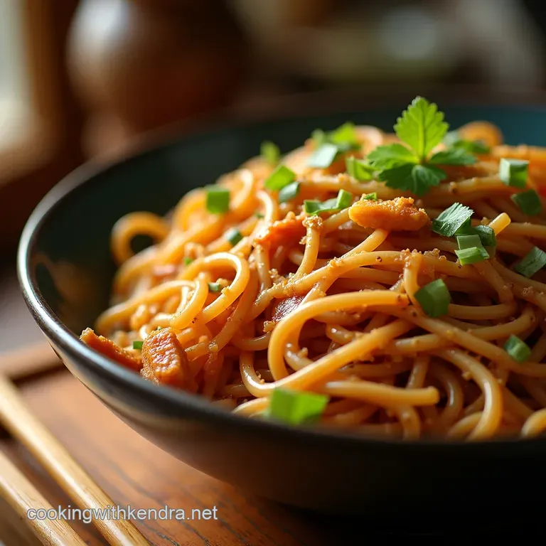 The Ultimate Speedy Chicken Yakisoba Authentic Wokcharred Noodles presentation