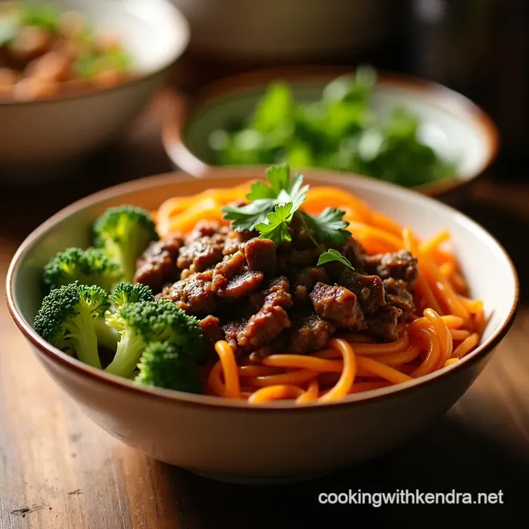 Speedy Seoul Beef Bowls 30Minute Korean Ground Beef presentation