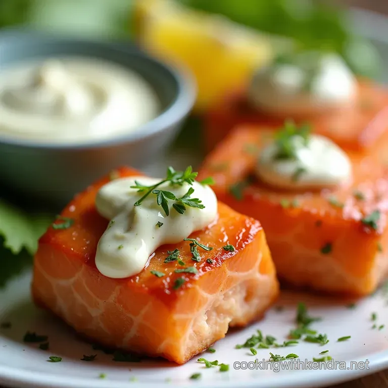 Speedy Salmon Bites with LemonDill Aioli