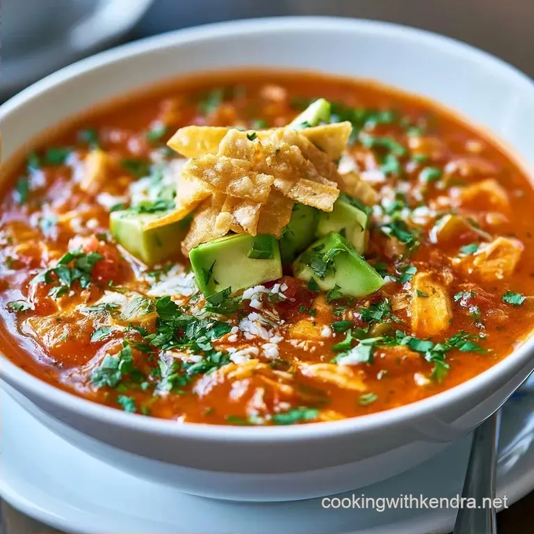 Slow-Cooked Chicken Tortilla Soup Spicy