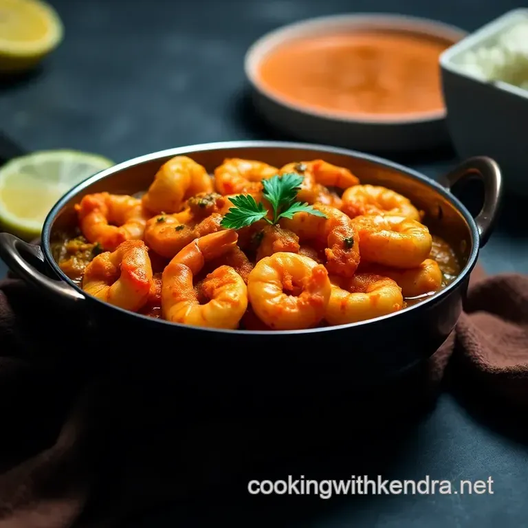 Spicy King Prawn Balti Recipe presentation