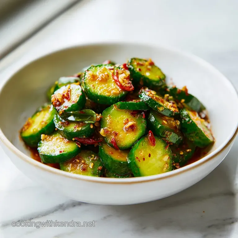Korean Side Dish with Spicy Cucumber: Shatteringly Crisp
