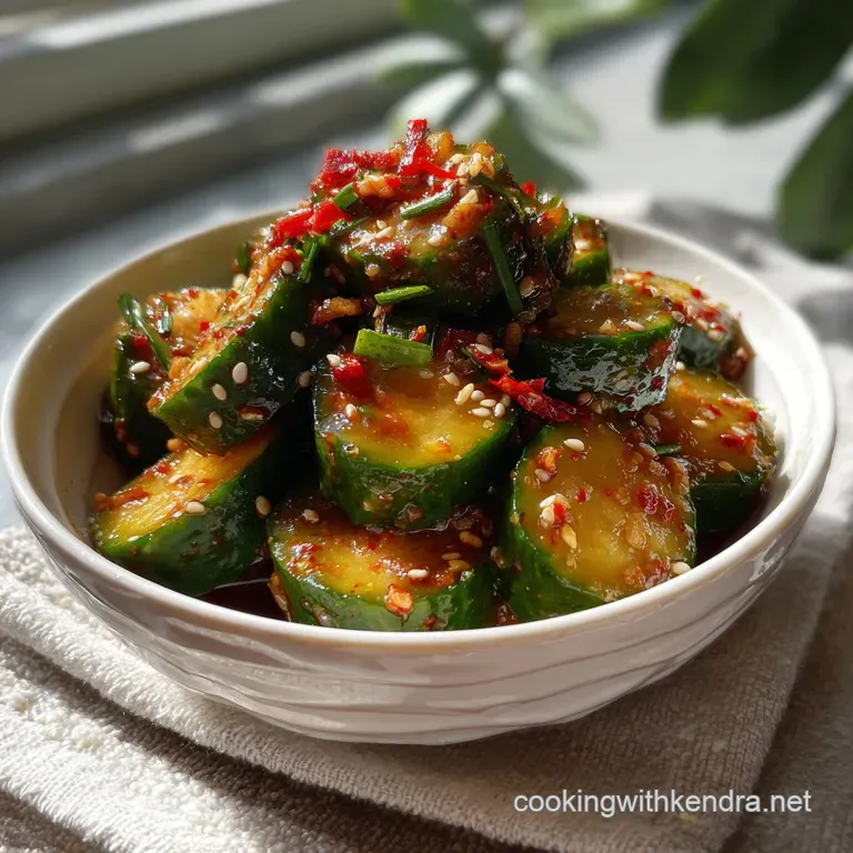 Spicy Korean Cucumber Salad Oi Muchim: 15-Minute Crunch