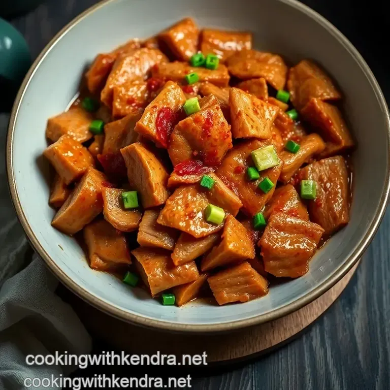 Spicy Korean Pork Stir-Fry (Jeyuk Bokkeum) presentation
