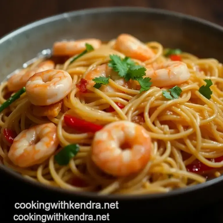 Spicy Shrimp Vermicelli Noodle Bowl presentation