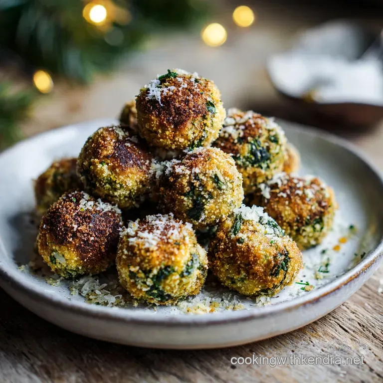 Seared meatballs arranged on a white platter, garnished with fresh parsley and a drizzle of garlic butter.