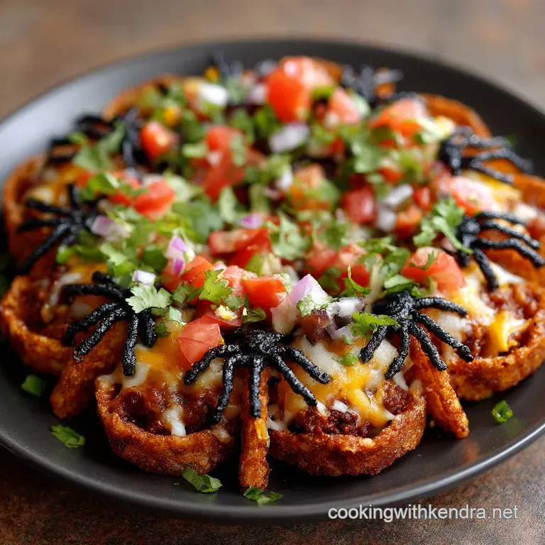 Spooky Spider Taco Ring: the Iconic Black Widow Halloween Dinner presentation