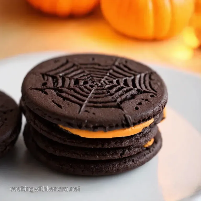 Spooky Spiderweb Halloween Oreos presentation