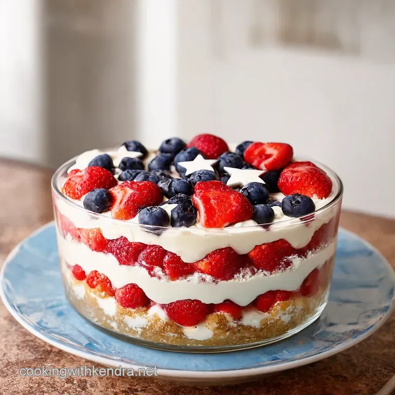 Stars Stripes Berry Trifle a 4Th of July Showstopper presentation