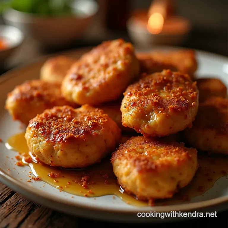 Sticky Honeyglazed Chicken Nuggets with a Hint of Smoked Paprika presentation