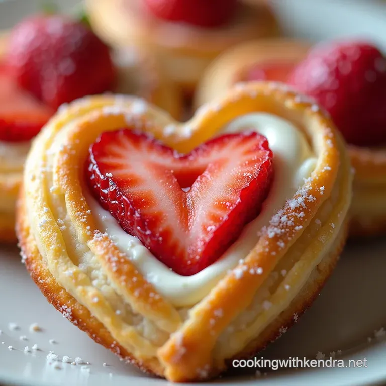 Sweetheart Swirls Flaky Strawberry Cream Cheese Breakfast Pockets