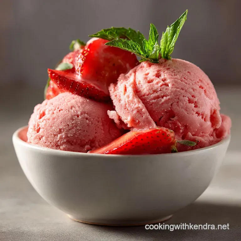Strawberry Greek Frozen Yogurt Chefs Quick Creamy Summer Dessert presentation
