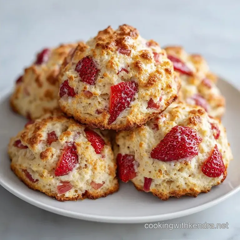 Strawberry Rhubarb Scones: Flaky and Moist