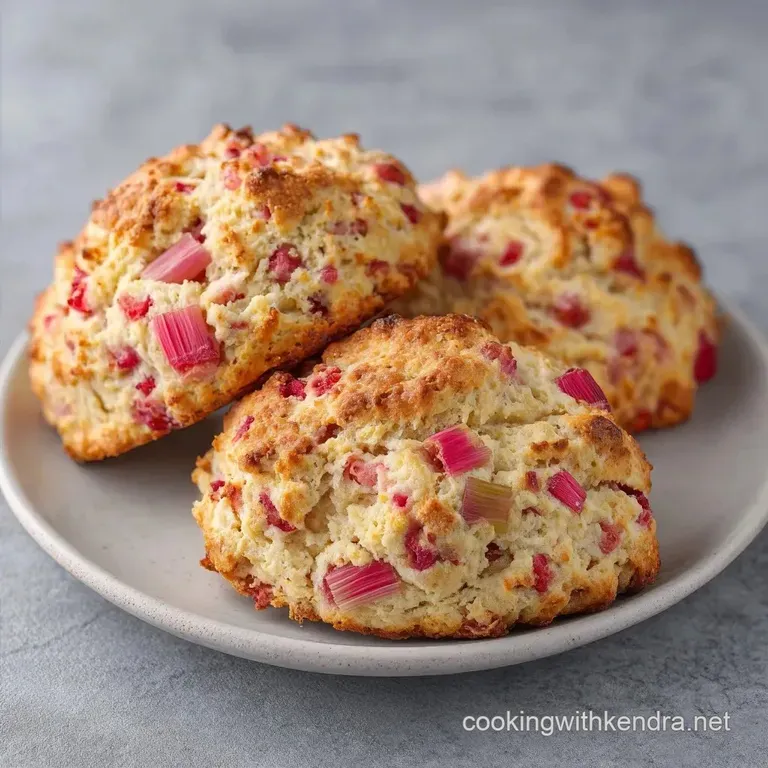 Strawberry Rhubarb Scones: Buttery and Flaky