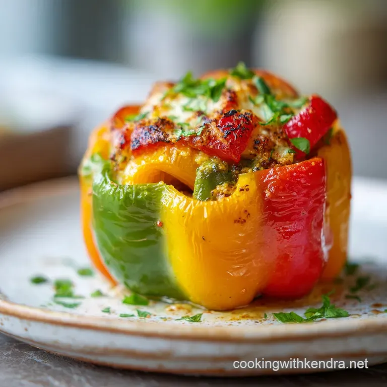 Stuffed Bell Pepper Recipe with Ground Beef