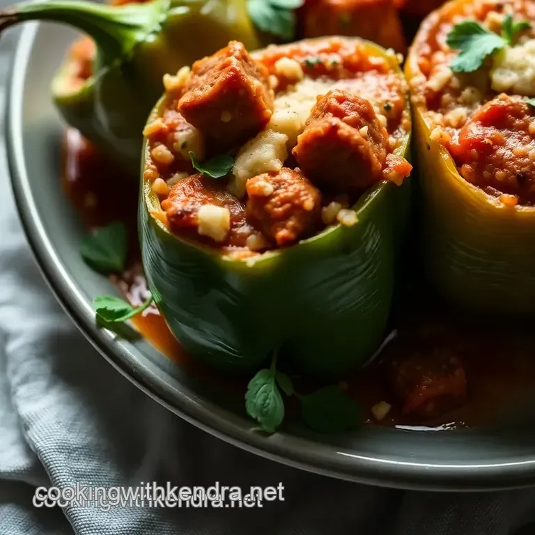 Stuffed Calabrese Peppers with Italian Sausage and Ricotta presentation