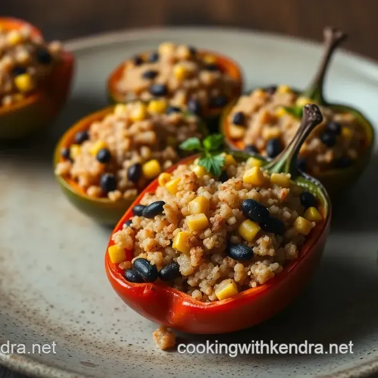 Stuffed Cubanelle Peppers with Quinoa and Black Beans