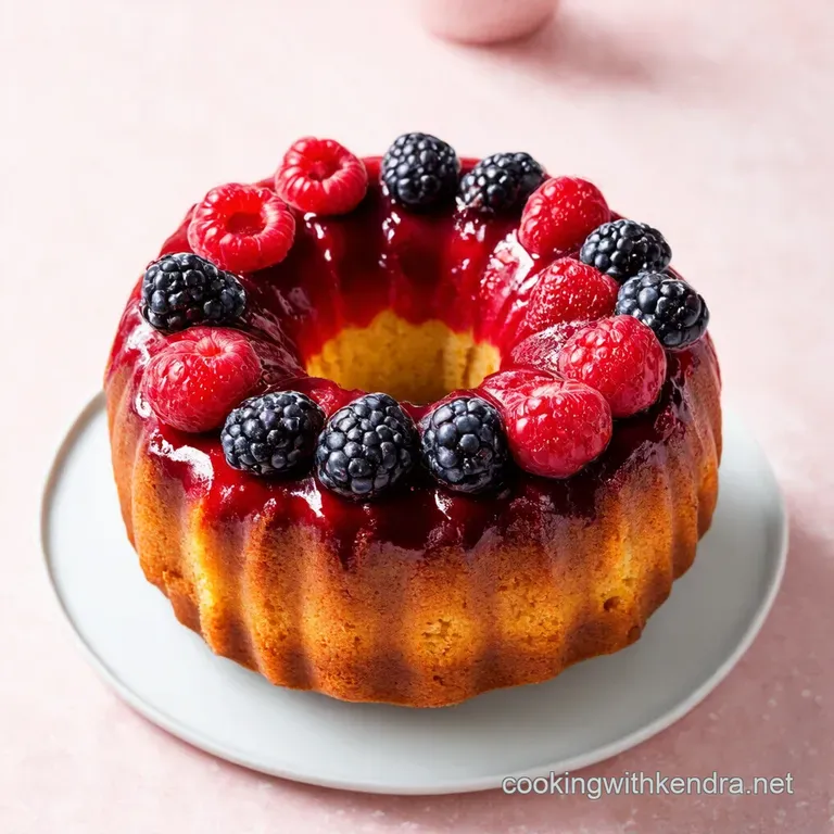 Summer Berry Bundt Cake with Lemon Glaze