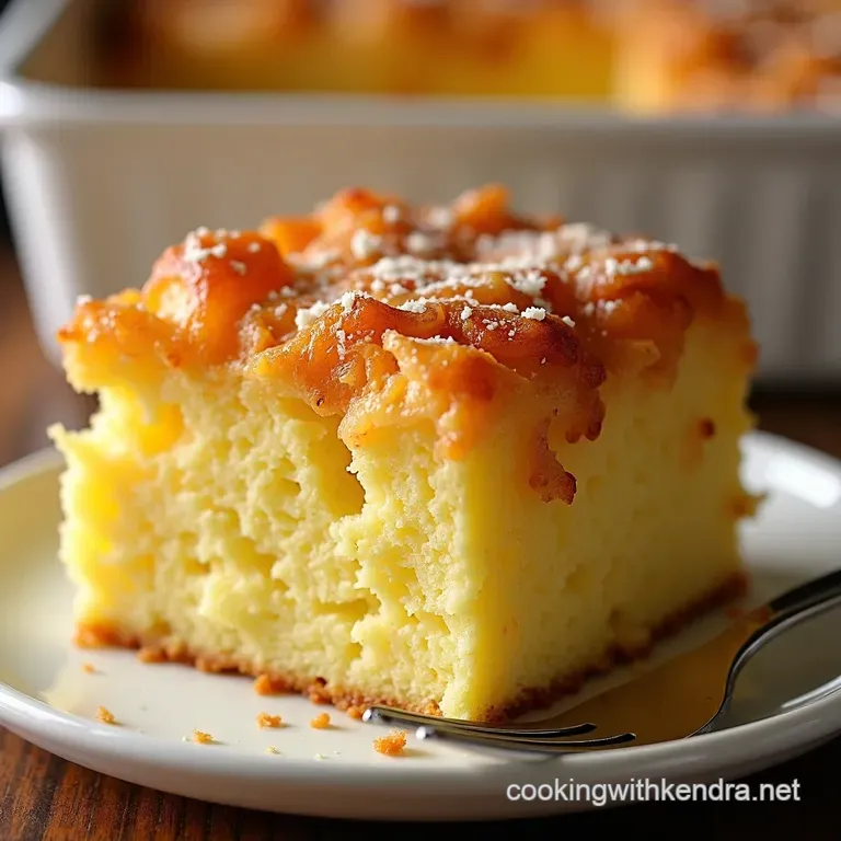 Sunkissed Pineapple Coconut Dream Cake presentation