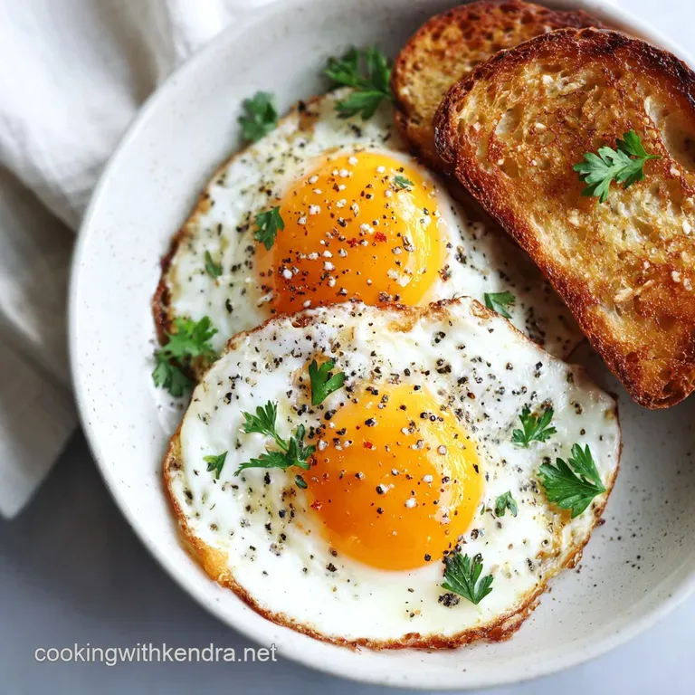 Sunny Side Up Eggs: Silky Whites Flowing Yolk