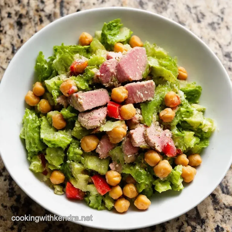 Sunshine Tuna Chickpea Salad Power Bowl presentation