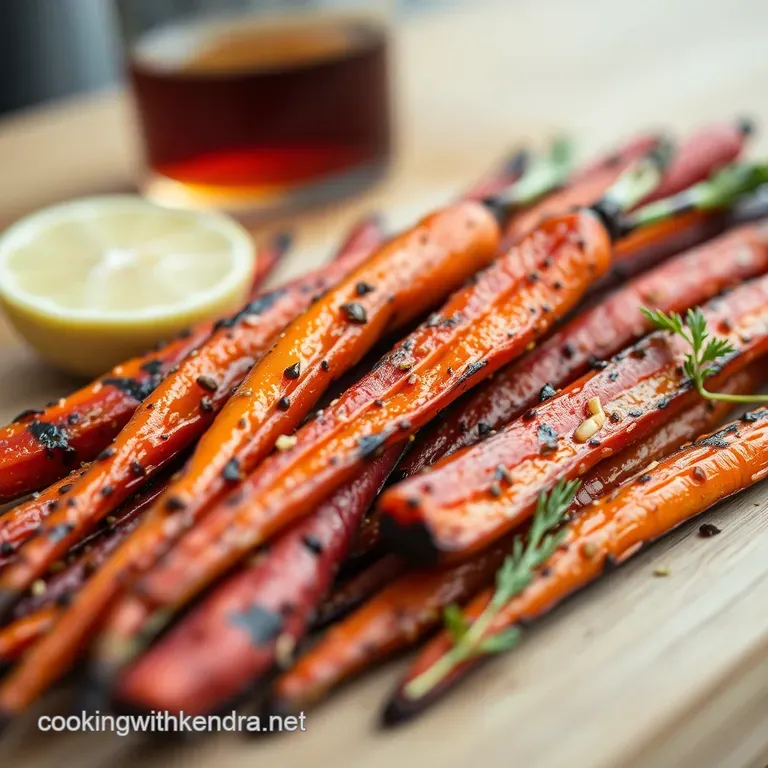 Sweet & Smoky Grilled Carrots with Maple-Dijon Glaze presentation