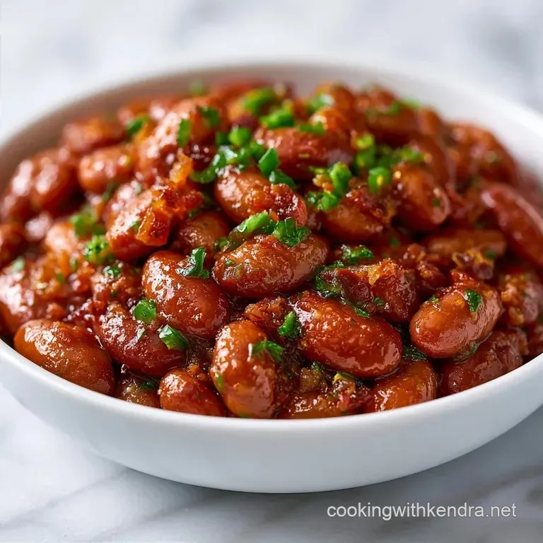 Sweet Spicy Pinto Beans with Bacon