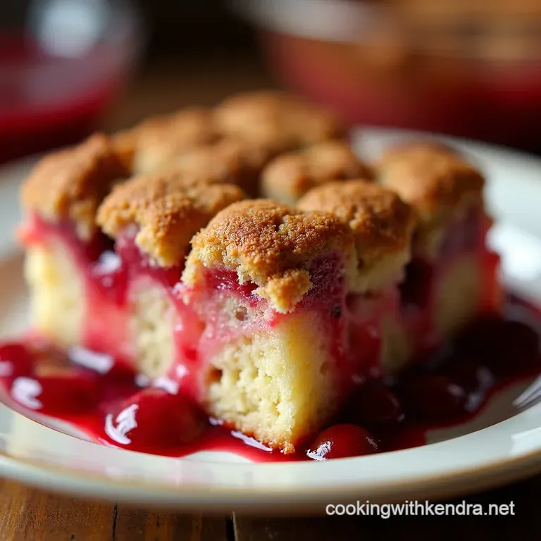 Tangy Cherry Bliss the Easiest Dump Cake Ever presentation