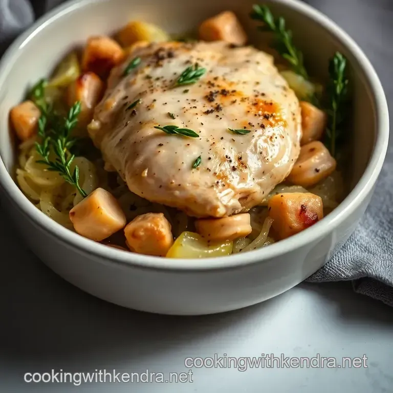 Tarragon-Infused Chicken Fricassée presentation
