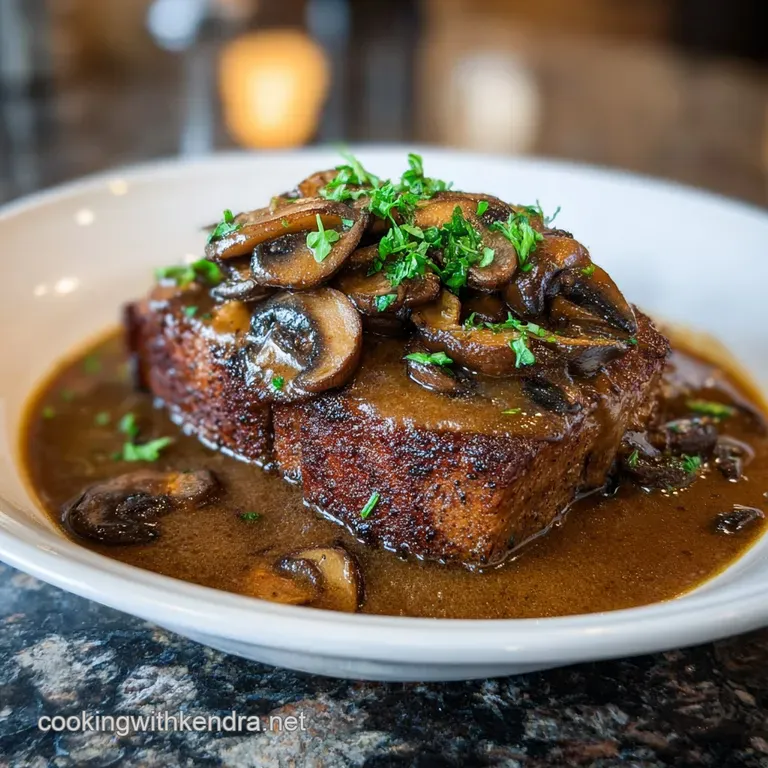 Perfectly plated cube steak smothered in gleaming gravy, served with a fluffy side of mashed potatoes.