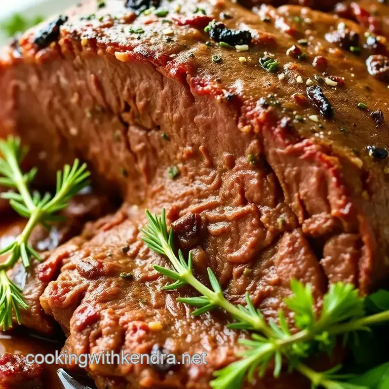 Tender Oven-Roasted Silverside with Root Vegetables presentation
